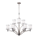 Люстра с белыми стеклянными плафонами в форме цилиндра Feiss варинант исполнения - 6 | Loft Concept в Брянске