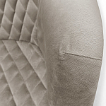 Барный стул со спинкой и мягкой обивкой с ромбами на 4-х деревянных ножках Бежевый Велюр Ava Charm варинант исполнения - 4 | Loft Concept в Брянске