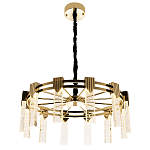 Люстра с прямоугольными хрустальными плафонами Glass Rectangles Gold Chandelier 60 варинант исполнения - 3 | Loft Concept в Брянске