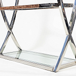 Металлический стеллаж со стеклянными полками Molecule варинант исполнения - 3 | Loft Concept в Брянске