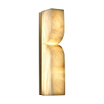 Бра с изогнутым плафоном из белого алебастра на прямоугольном основании Cryptocrystalline Stone варинант исполнения - 3 | Loft Concept в Брянске