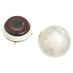 Шар декоративный на подставке из натуральных камней Змеевик и Мрамор Белый Natural Stone Spheres 10.5 см варинант исполнения - 2 | Loft Concept в Брянске