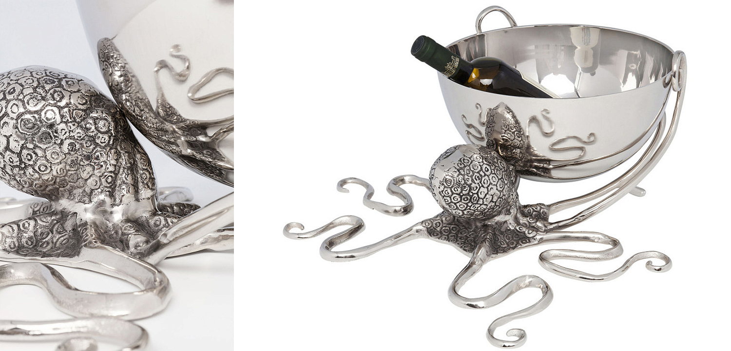 Ведёрко для вина Chrome Octopus Ведёрко для вина Chrome Octopus - Loft-Concept в Брянске