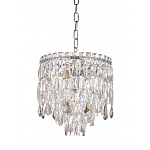 Люстра круглая с хрустальными подвесками на серебряном каркасе Roul Crystal Light варинант исполнения - 11 | Loft Concept в Брянске