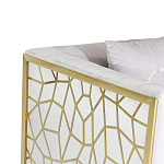 Кресло велюровое серое с фактурным каркасом золотистого цвета Best Traits варинант исполнения - 2 | Loft Concept в Брянске