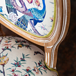 Стул из массива бука с изображением птиц и цветов Beige Green Chinoiserie Garden Chair варинант исполнения - 3 | Loft Concept в Брянске