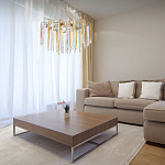 Люстра подвесная золотого цвета с разветвленными ветвями и прозрачными стеклянными подвесками Droplet Chandelier варинант исполнения - 12 | Loft Concept в Брянске