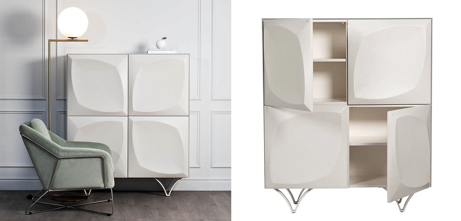 Комод с рельефным фасадом White Orchid Белый - Loft-Concept в Брянске