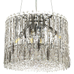 Круглая люстра с металлическими и хрустальными подвесками Bonnay Crystal Chrome Chandelier варинант исполнения - 1 | Loft Concept в Брянске