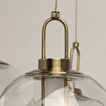 Люстра с 7-ю плафонами из прозрачного стекла в форме шара Orb Cascade  варинант исполнения - 11 | Loft Concept в Брянске