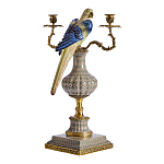 Подсвечникв образе попугая из фарфора с бронзовыми элементами Eden Garden варинант исполнения - 2 | Loft Concept в Брянске