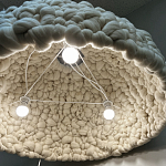 Вязаный подвесной светильник из шерсти Dome Wool Lamp  варинант исполнения - 4 | Loft Concept в Брянске