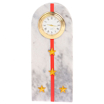 Часы погон МВД подарочные настольные из натурального камня Мрамор Military Clock варинант исполнения - 16 | Loft Concept в Брянске