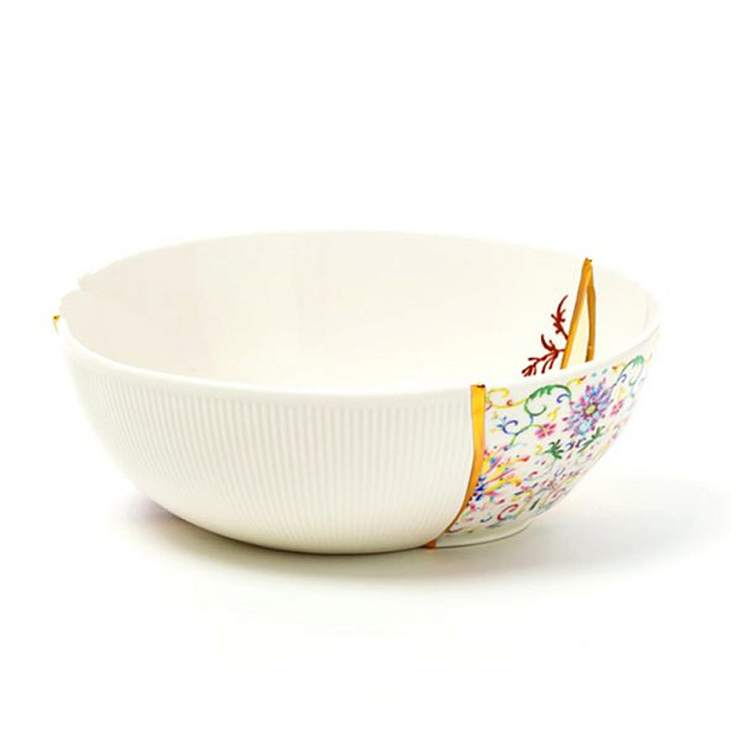 Салатник Seletti Kintsugi Белый Золотой Мульти Салатник Seletti Kintsugi Белый Золотой Мульти в Брянске | Loft Concept