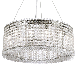 Круглая люстра с хрустальными подвесками хром Crystal Art Chrome Chandelier 12 варинант исполнения - 1 | Loft Concept в Брянске