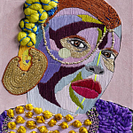 Картина с вышивкой Портрет wall panel People with the yellow ear 4 варинант исполнения - 1 | Loft Concept в Брянске