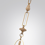 Подвесной светильник с круглым прозрачным плафоном и декоративной каменной вставкой Tectona  варинант исполнения - 6 | Loft Concept в Брянске