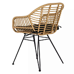 Стул с ротанговым плетением Wicker Half Chair с подлокотниками варинант исполнения - 3 | Loft Concept в Брянске
