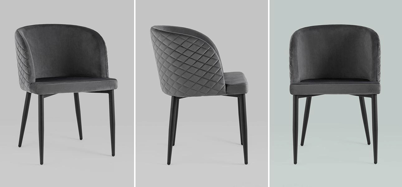 Стул Oscar Chair Серый Велюр Стул Oscar Chair Серый Велюр - Loft-Concept в Брянске