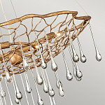 Люстра подвесная золотого цвета с металлическим сетчатым основанием и стеклянными каплевидными подвесками Hinkley варинант исполнения - 4 | Loft Concept в Брянске