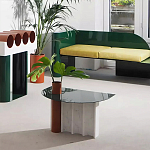 Дизайнерский журнальный стол с рельефным основанием Dutynor варинант исполнения - 4 | Loft Concept в Брянске