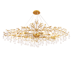 Люстра круглая подвесная с декором в виде ветвей и прозрачных подвесок из стекла в форме капель Droplet Chandelier варинант исполнения - 1 | Loft Concept в Брянске