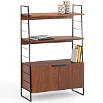 Стеллаж из стали и орехового дерева Derek Wood Rack варинант исполнения - 1 | Loft Concept в Брянске