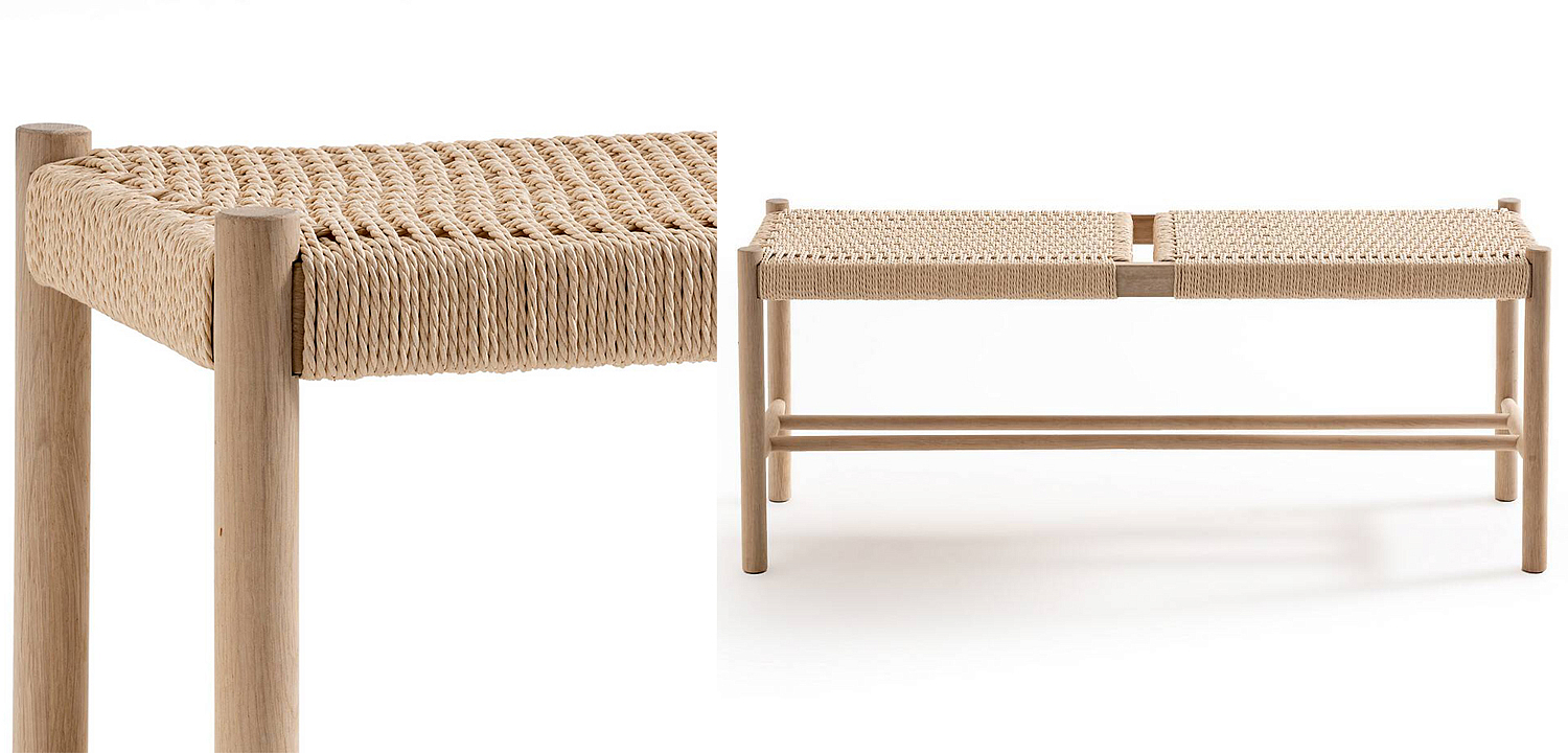 Банкетка Enzo Wicker Beige Banquet Банкетка Enzo Wicker Beige Banquet - Loft-Concept в Брянске