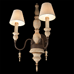 Бра с двумя конусовидными белыми тканевыми абажурами Terrain варинант исполнения - 4 | Loft Concept в Брянске