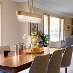 Люстра подвесная прямоугольная цвета латунь Kichler варинант исполнения - 8 | Loft Concept в Брянске