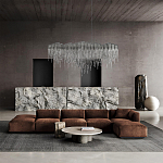 Люстра подвесная с металлическими цепочками и изогнутыми металлическими дугами 72 см Atlantis Chain варинант исполнения - 11 | Loft Concept в Брянске