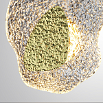 Бра с рельефным волнообразным стеклянным плафоном и вставкой из мрамора Liquid Stone варинант исполнения - 5 | Loft Concept в Брянске