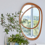 Ассиметричное зеркало в дубовой раме Infinity Symbol варинант исполнения - 2 | Loft Concept в Брянске