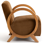 Кресло с круглыми деревянными подлокотниками Modesto Chair варинант исполнения - 3 | Loft Concept в Брянске