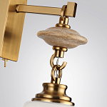 Бра со стеклянным плафоном конусообразной формы и декоративной вставкой из джута Tectona  варинант исполнения - 6 | Loft Concept в Брянске