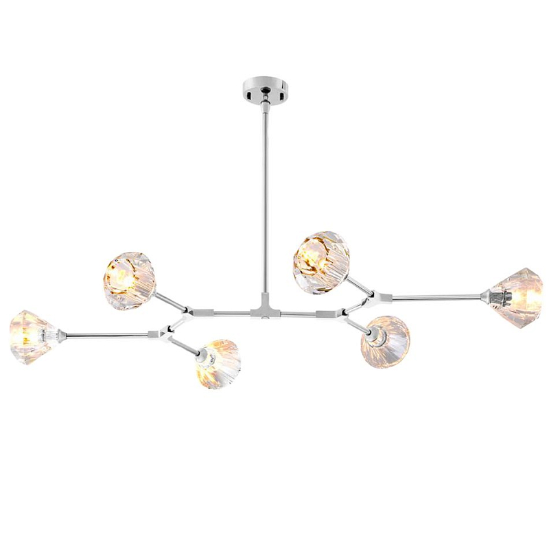 Люстра Chandelier Salasco Никель Прозрачный (Transparent) Люстра Chandelier Salasco Никель Прозрачный (Transparent) в Брянске | Loft Concept