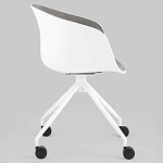 Офисное кресло из пластика с мягким сиденьем Eggshell Grey варинант исполнения - 4 | Loft Concept в Брянске