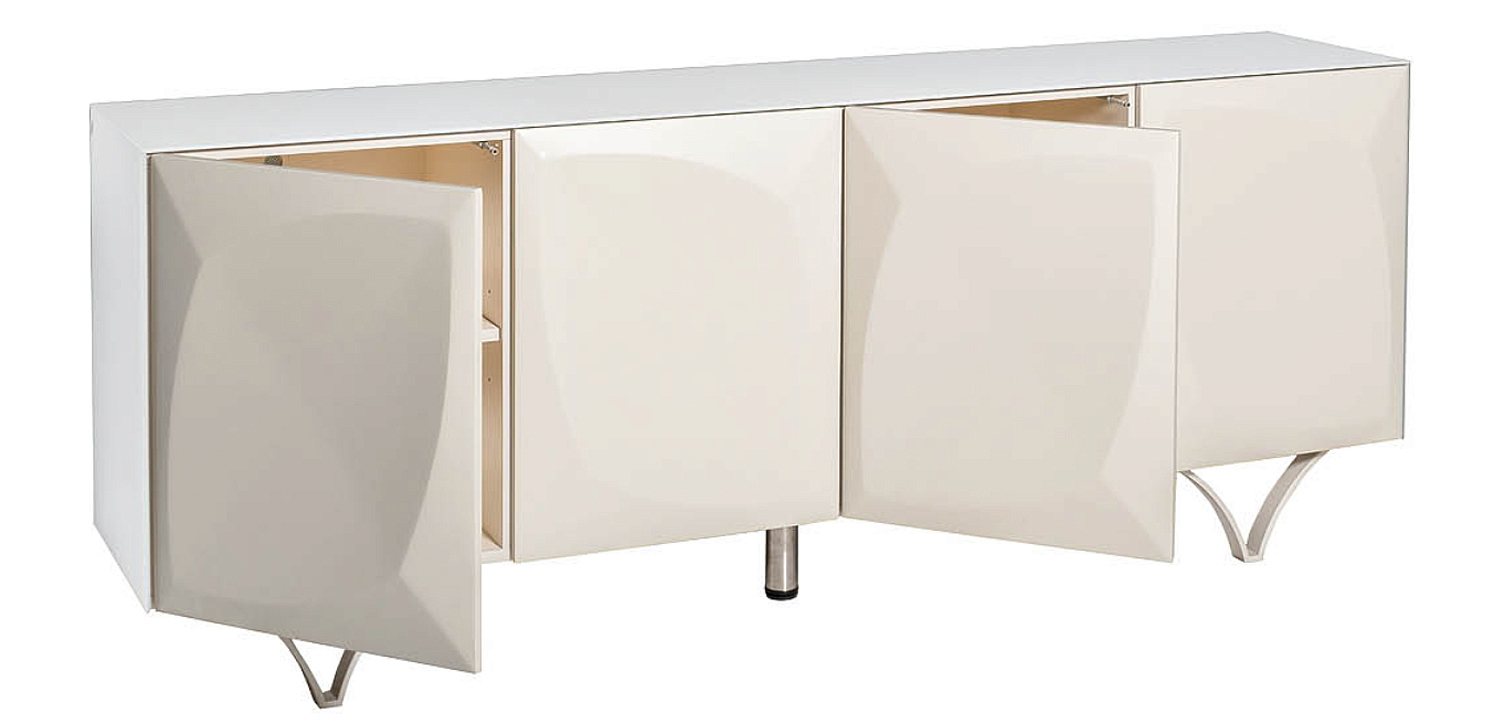 Комод с рельефным фасадом White Orchid Rectangular Белый Комод с рельефным фасадом White Orchid Rectangular Белый - Loft-Concept в Брянске