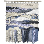 Современное ткачество гобелен в синих оттенках Blue Undine II варинант исполнения - 4 | Loft Concept в Брянске