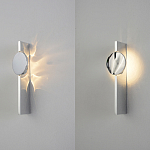 Бра с круглым зеркальным диском на прямоугольном соновании Reflection Circle Glow варинант исполнения - 3 | Loft Concept в Брянске