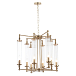 Люстра с 8-ю прозрачными цилиндрическими плафонами Jeanette варинант исполнения - 8 | Loft Concept в Брянске