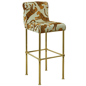 Барный Стул Сафари с орнаментом  Kings Stone Bar Stool