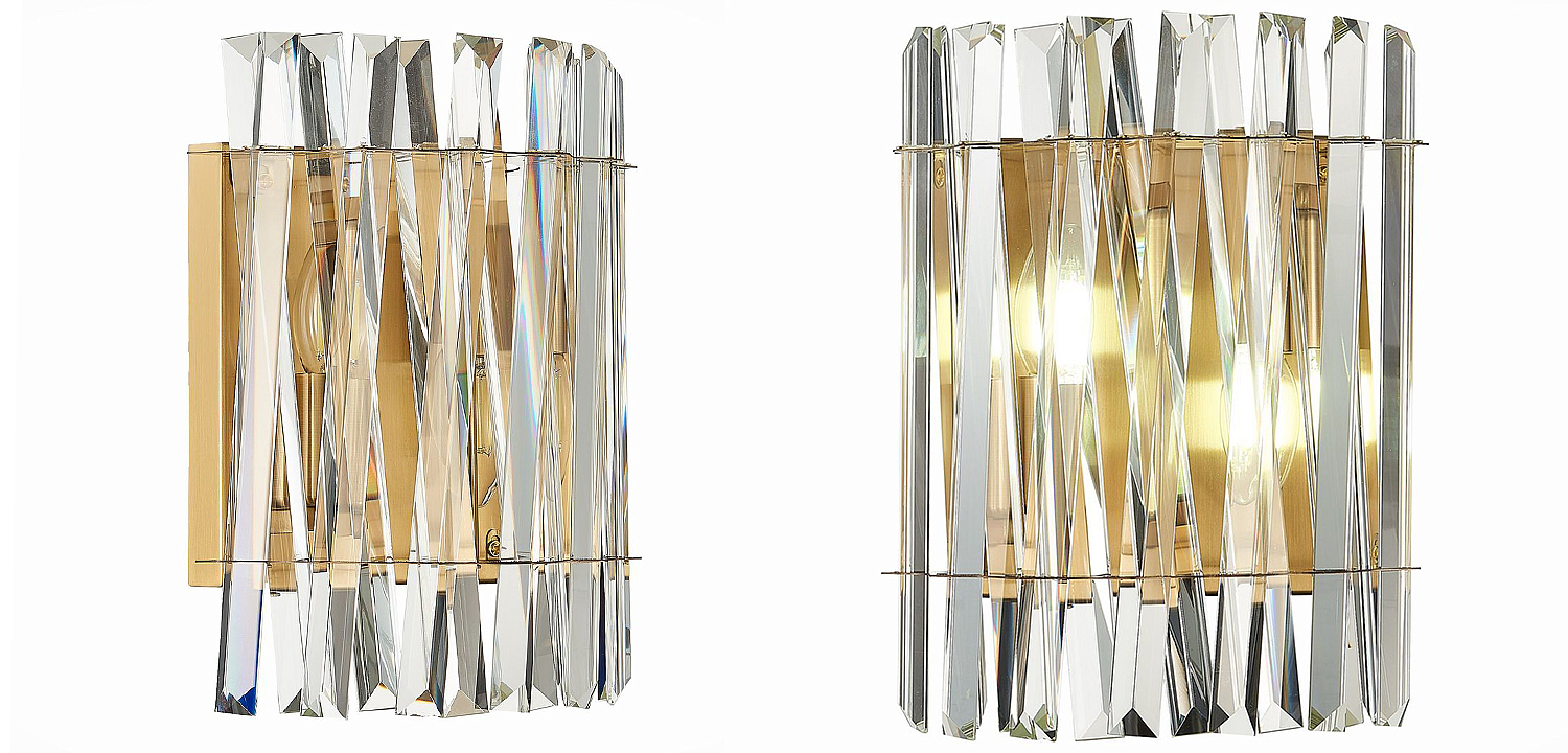 Бра Kaeden Glass Gold Wall Lamp Бра Kaeden Glass Gold Wall Lamp - Loft-Concept в Брянске