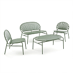 Зелёная скамья из стали Goodwin Metal Bench Green варинант исполнения - 8 | Loft Concept в Брянске