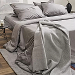 Плед из шерсти мериноса серого цвета 130×180 см Gray Waves варинант исполнения - 8 | Loft Concept в Брянске