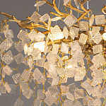 Люстра подвесная золотого цвета с декоративными ветвями и прозрачными рельефными подвесками FAIRYTREE Light варинант исполнения - 5 | Loft Concept в Брянске