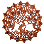 Панно из дерева круглое Sakura Panel With Trees варинант исполнения - 1 | Loft Concept в Брянске