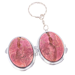 Зеркало брелок складное двухстороннее из натурального камня Родонит Stone Mirrors варинант исполнения - 3 | Loft Concept в Брянске