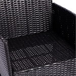 Обеденный комплект из искуственного ротанга Vintara черный варинант исполнения - 6 | Loft Concept в Брянске