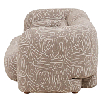 Дизайнерский двухместный диван с мягкими спинкой и подлокотниками светло-коричневый с принтом Madelaine Sofa Cocoa варинант исполнения - 4 | Loft Concept в Брянске